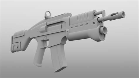 Assault Rifle Sci Fi 3d Model Obj