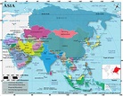 Asia Map With Countries Labeled