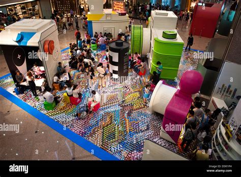 Children At Play In A Shopping Mall Hong Kong Stock Photo Royalty