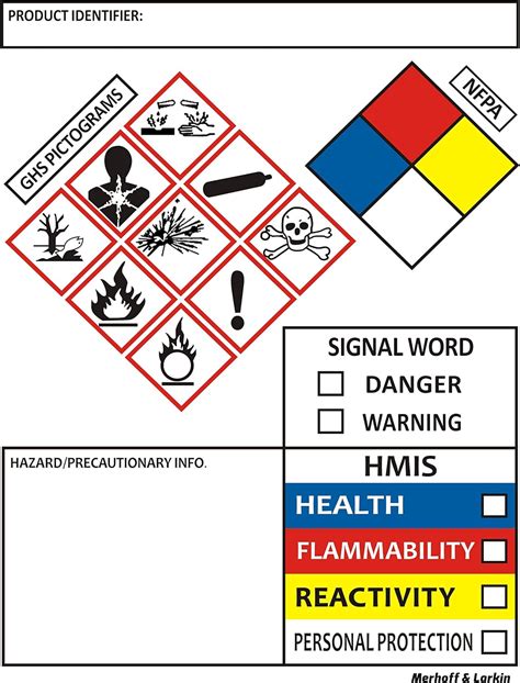 Free Printable Osha Secondary Container Label Template