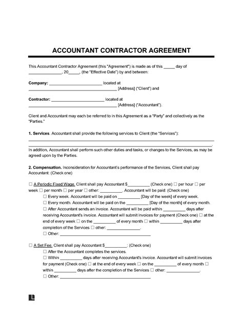 Free Accounting Consultant Agreement Template | PDF & Word