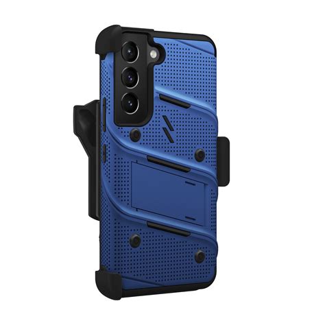 Samsung Galaxy S22 Zizo Bolt Bundle Case With Tempered Glass Blue
