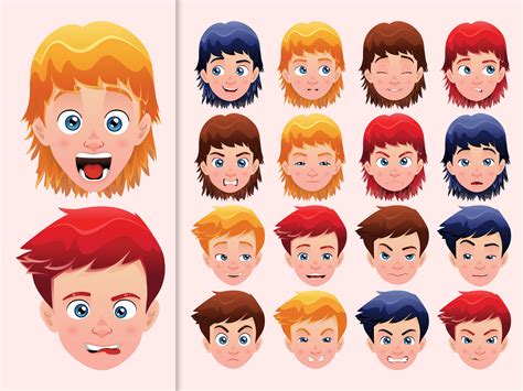 Set Of Facial Expressions 1176962 Download Free Vectors Clipart