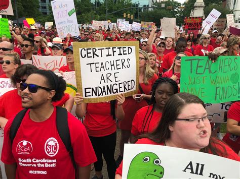 Thousands Of Teachers Hold School Day South Carolina Rally Wpde