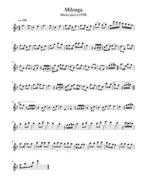 Milonga Flauta Transversal Ufpr Sheet Music For Flute Solo