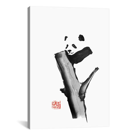 Panda On A Tree In 2020 Sumi E Painting Gallery Wrap Canvas