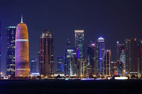 Qatar Doha Doha Bay West Bay Photograph By Walter Bibikow Fine Art