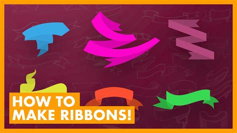 How To Draw Ribbons Easy Adobe Illustrator Tutorial Youtube