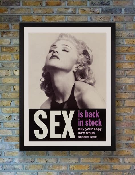 Madonna Sex Original Vintage Promotional Poster British 1992 At 1stdibs
