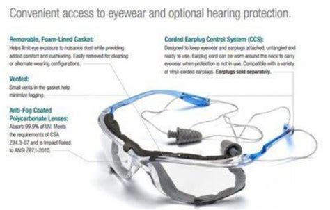 3m™ virtua™ ccs protective eyewear safety glasses with foam gasket cl — taylor toolworks