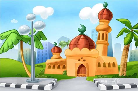 Pemandangan alam sendiri umumnya selalu terdiri dari beberapa bagian seperti pepohonan langit darat gunung bukit air dan juga beberapa bend. Gambar Masjid Kartun Nan Unik | Kartun, Kaligrafi islam ...