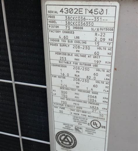 How to determine ac tonnage for york model number. How to read Carrier Label on AC Unit