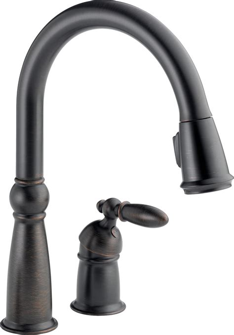 The faucet comes with a moen limited lifetime warranty, but it needs 6 aa batteries. Delta Victorian Single Handle Pull-Down Kitchen Faucet ...