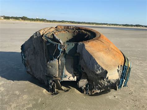In Pictures Mysterious Object Washes Ashore On Seabrook Island North
