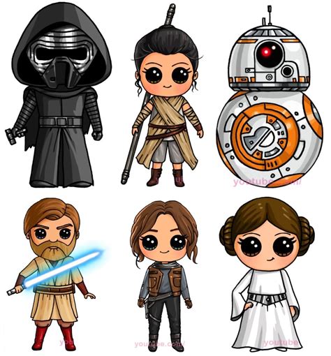 40 Koleski Terbaik Cute Drawn Cute Cartoon Star Wars Characters