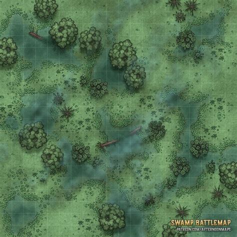 Swamp Battlemap Dndmaps Dungeon Maps Fantasy Map Tabletop Rpg Maps