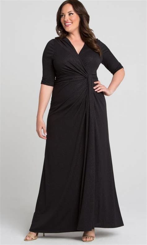 stunning plus size black maxi with glitter in the fabric perfect for that upcoming special plus