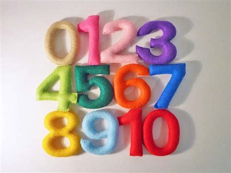 Felt Stuffed Numbers Numbers Set For Kids Educational Toy Etsy