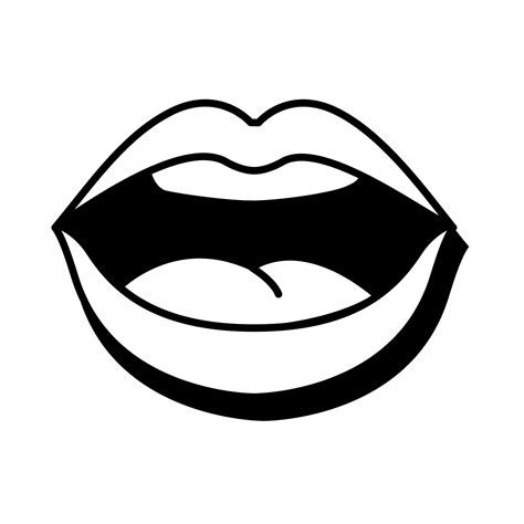 Sexi Woman Mouth Pop Art Line Style Icon 2475390 Vector Art At Vecteezy