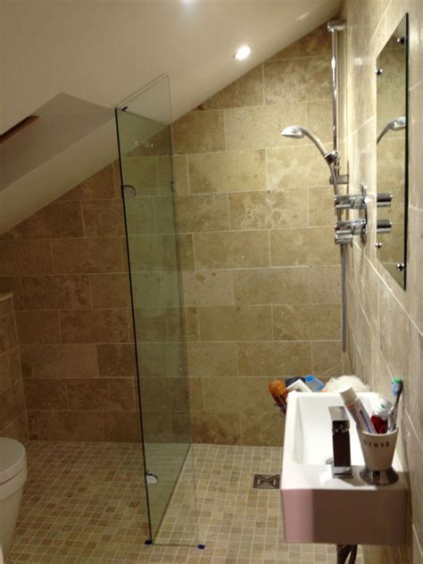 Tiny Bathroom Under Stairs With Shower