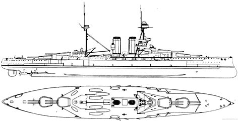 Battleship Cutaway Drawing