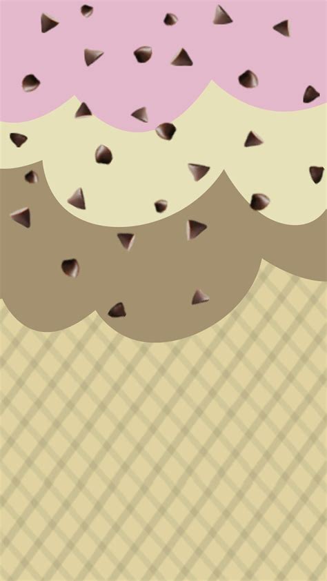 ♡nikkibsdesignz♡ Ice Cream Walls Cream Walls Pattern Wallpaper