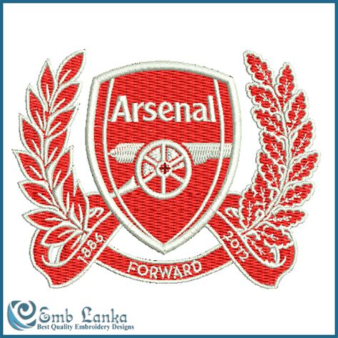 Arsenal Football Club Logo Embroidery Design Emblanka