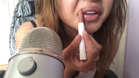 Asmr Lipstick Application Mouth Sounds Random Youtube