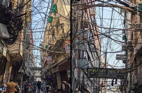 عکس وضعیت کابل‌های برق در دهلی نو