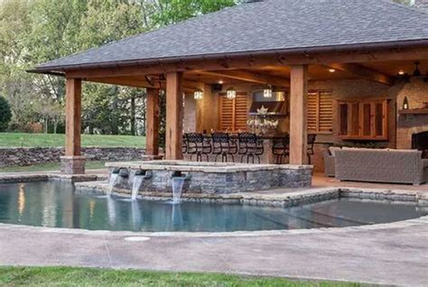 Lovely Outdoor Kitchen And Pool Design Ideas Hoomcode Outdoor