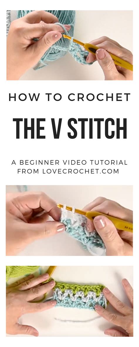 How To Crochet The V Stitch Beginner Crochet Projects Crochet Basket