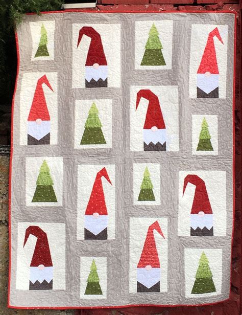 Christmas Gnome Clm0111070 Quilt Blanket Christmas Tree Quilt
