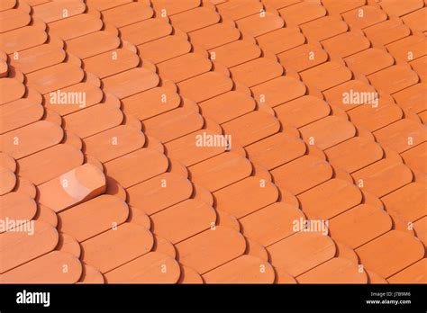New Red Roof Tiling Close Up Background Photo Texture Stock Photo Alamy