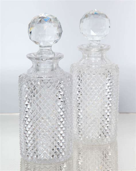 Cut Crystal Decanters With Faceted Stoppers For Sale At 1stdibs