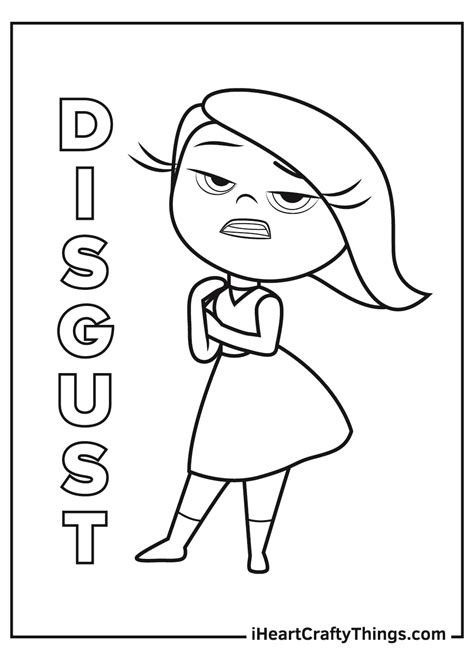 Inside Out Disgust Coloring Page Inside Out Coloring Pages Cartoon