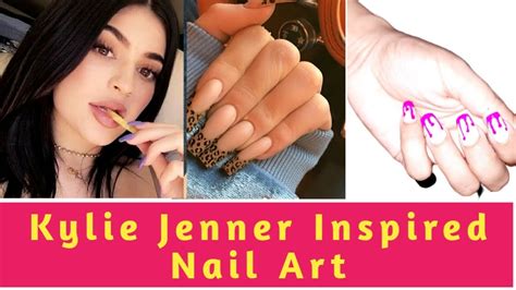 Kylie Jenner Inspired Nails Nail Art Tutorial Dapper Nest Youtube