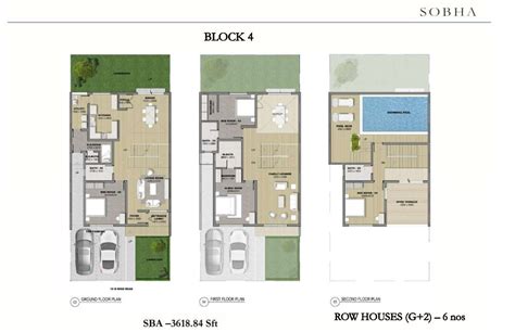Average price to carpet 3 bedroom house. Sobha HRC Pristine Apartments & Row House Jakkur Bangalore