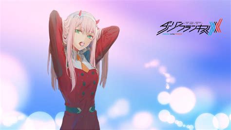 Darling In The Franxx Zero Two Hiro Zero Two Wearing Red Dress With