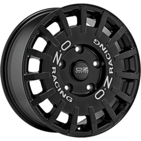 Oz Sparco Wheels Rally Racing Matte Black Silver Lettering