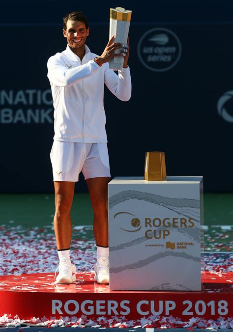 Rafael Nadal Wins Fourth Rogers Cup Title 2018 Toronto Trophy Photo 5