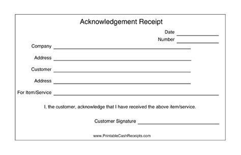 Acknowledgement Receipts 2 Per Page