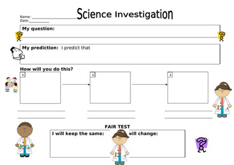 Science Investigation Sheets For Ks1 And Ks2 Teaching Resources