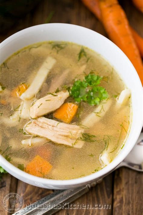 Our best chicken noodle soup is so delicious! Old Fashioned Chicken Noodle Soup Recipe - NatashasKitchen ...