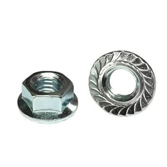 10 7 16 20 Hex Serrated Flange Nuts Case Hardened Zinc Clear Amazon