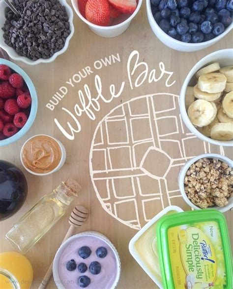 Ingredients And Waffle Toppings To Create Diy Waffle Bar Includes