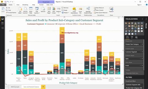 Line And Stacked Column Chart In Power Bi Riset