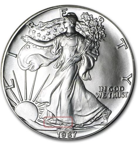 1987 1 Oz Silver American Eagle Coin Brilliant Uncirculated Bu