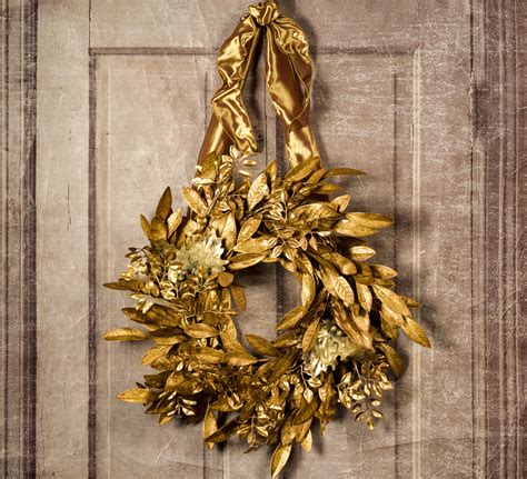 Maybe you would like to learn more about one of these? Faux Golden Leaves Magnolia Wreath - Robin Wood Flowers
