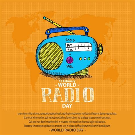 Premium Vector World Radio Day Poster And Banner