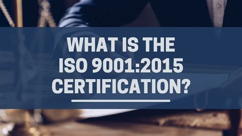 What Is The Iso 90012015 Certification Precision Machine Technologies